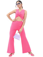 Ketch Polyester Blend Women Top With Pant (Suit-Skirt Set Purple