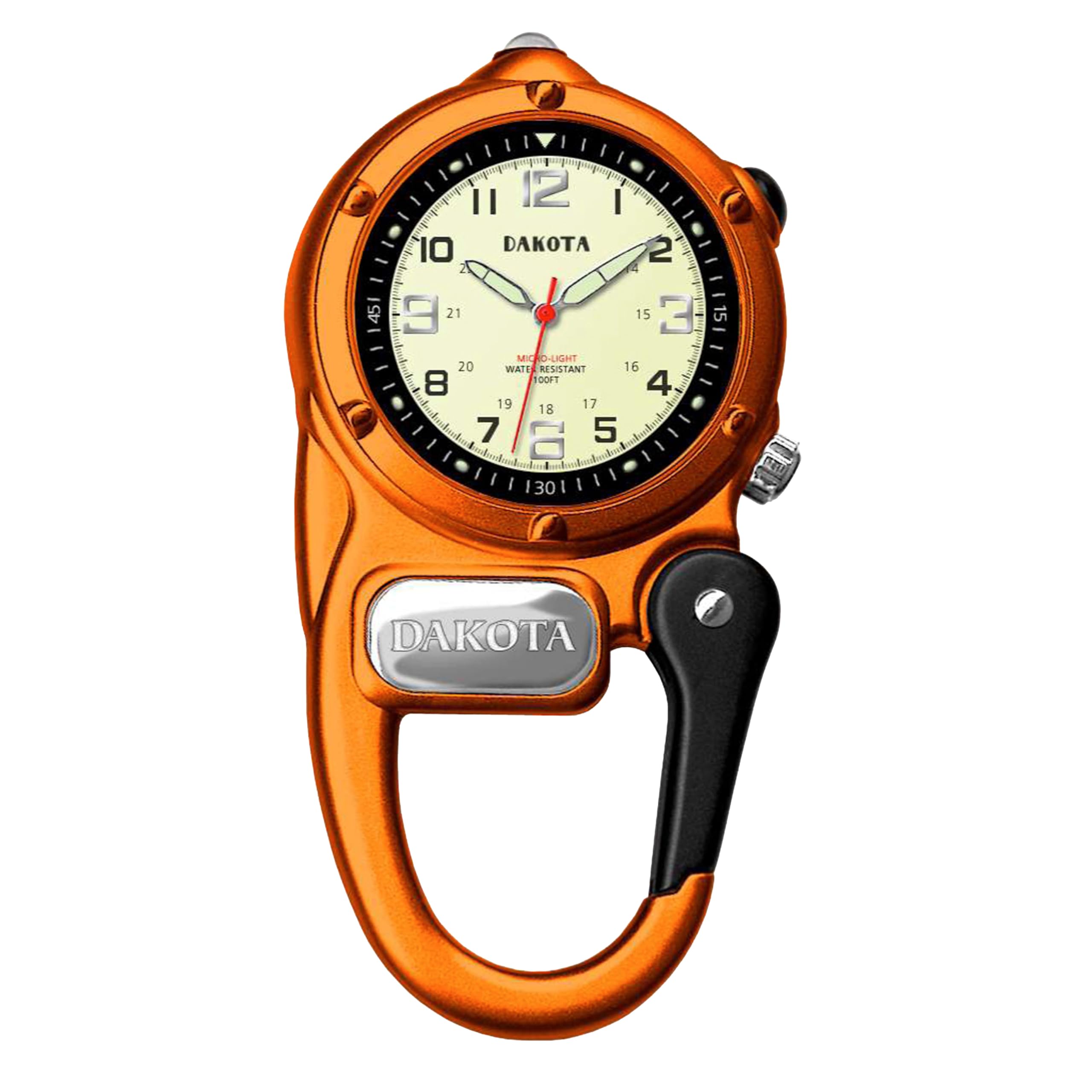 Dakota Mini Clip Microlight, Clip Watch, Outdoor Gifts for Men and Women, Use for Fishing Hunting Tactical Watch with LED Flashl