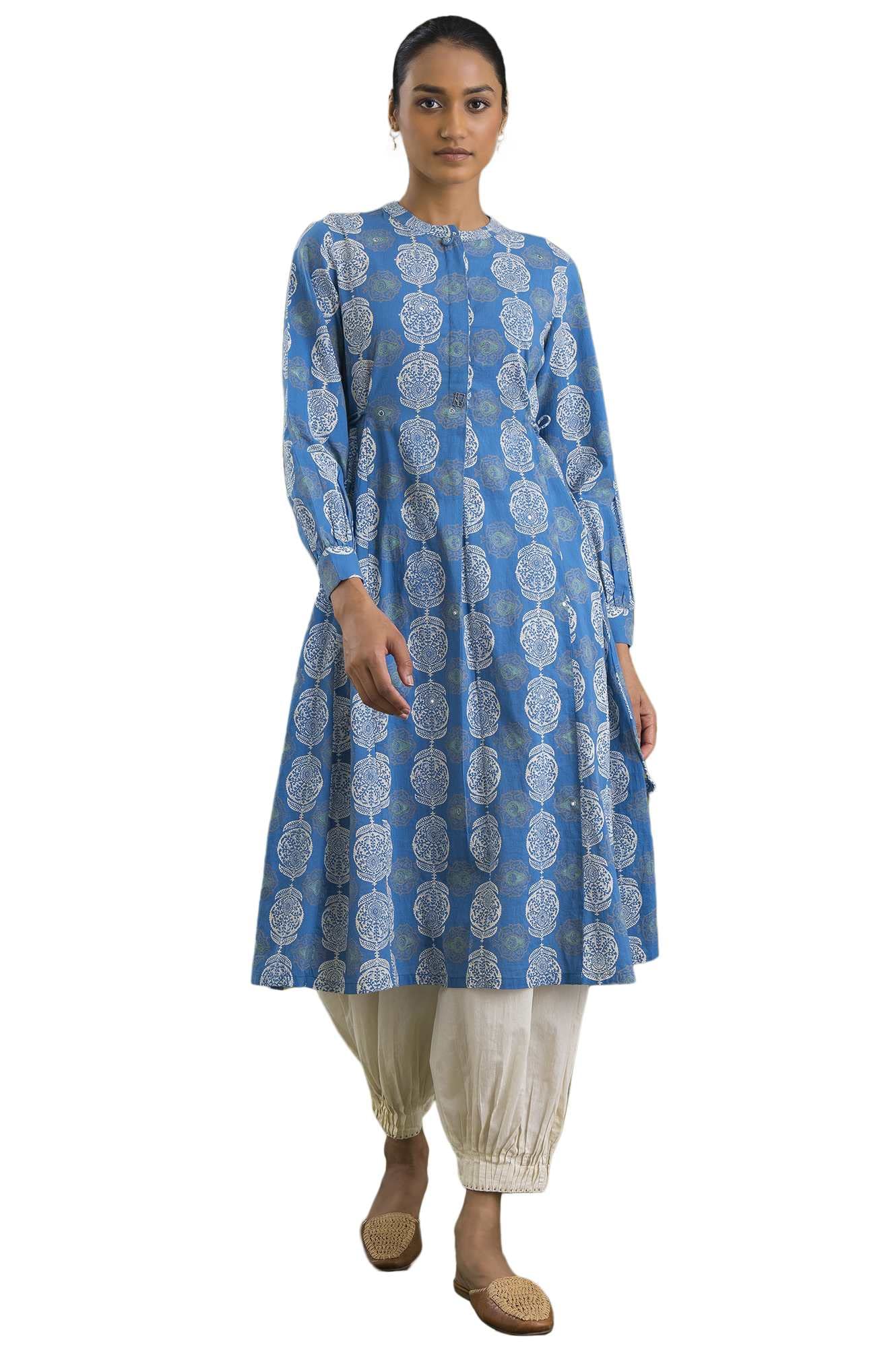 W For Woman Women'S Cotton Floral Regular Fashion Vest (22Juf11547-910592_Blue