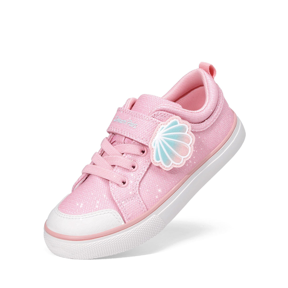 DREAM PAIRS Toddler Girls Sneakers Lightweight Comfortable Hook and Loop Casual Walking Cartoon Cute Little Kids Shoes, Pink, 12 11.5