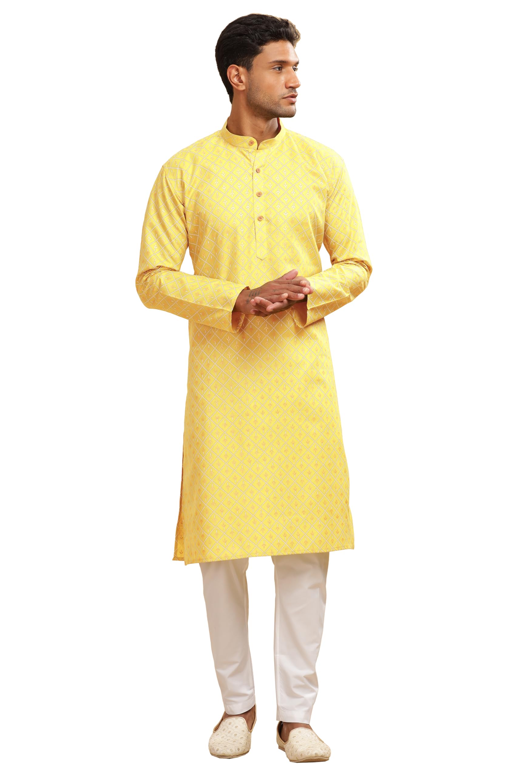Be Active MenS Traditional Printed Full Sleeves Kurta || Cotton Kurta For Men || Men Kurta For Wedding || Kurta For Men (C-Rf00