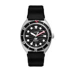 Fossil Men's Breaker Quartz Stainless Steel Three-Hand Silicone Strap Watch, Color: Black (Model: FS6062)