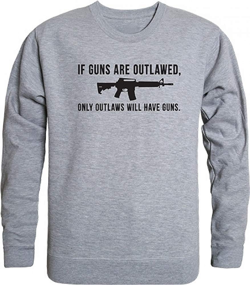 Graphic Crewneck, Outlawed, H.Grey, 2X