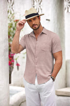 Lymio Casual Regular Fit Shirt For Men || Regular Fit || Stylish || Men Shirt (Available In Combo Packs) (Resort-Slub-Blue-Pink-