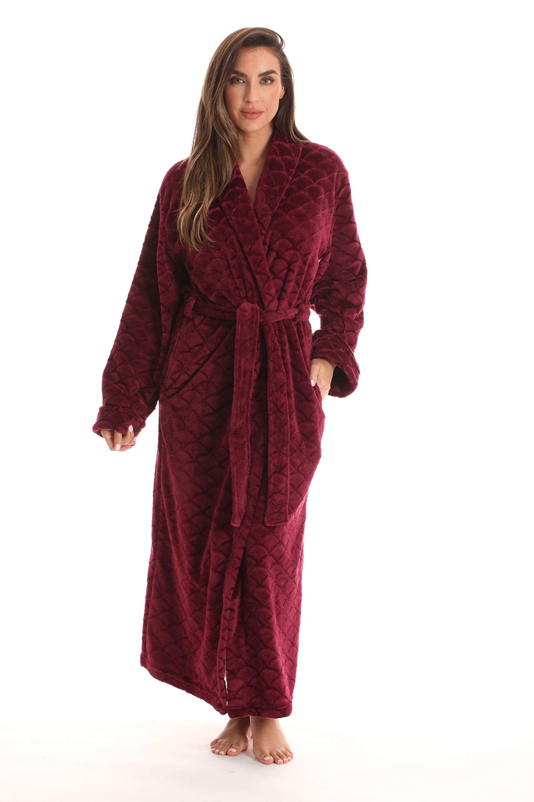 Just Love Kimono Robe Long Bath Robes for Women 6813-BUR-S