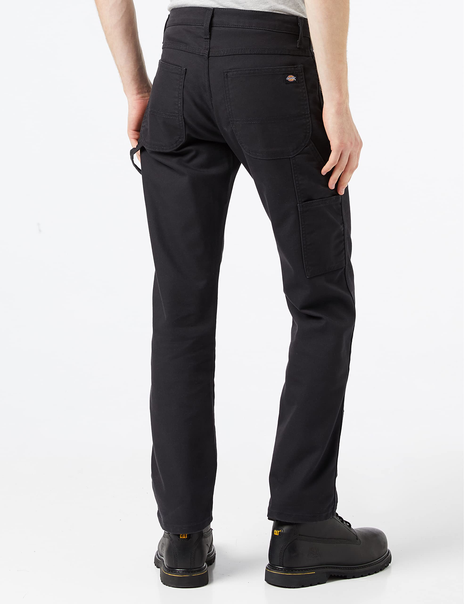 Dickies mens Tough Max Duck Carpenter Pants, Stonewashed Black, 34W x 32L US