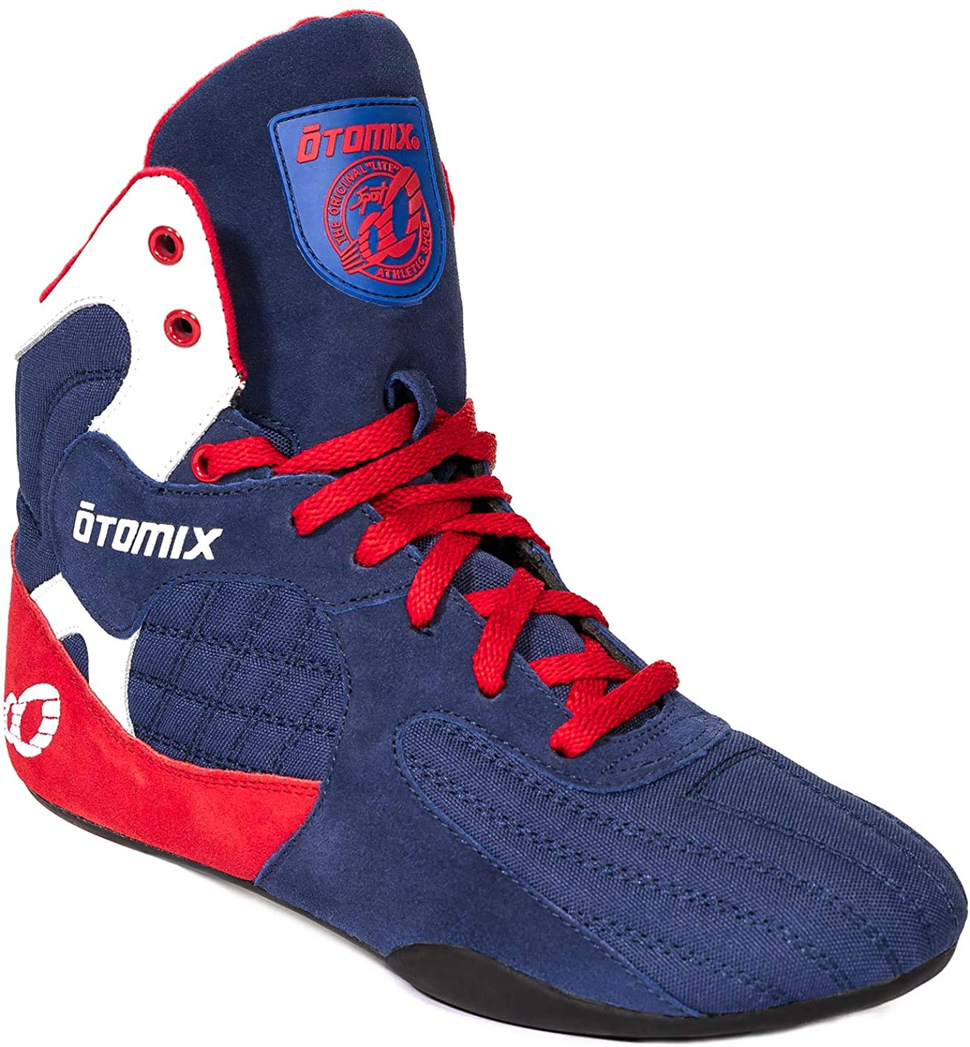 Otomix Men's Stingray Escape Bodybuilding Lifting MMA & Wrestling Shoes Red/White/Blue 9.5