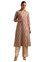 Soch Women Cotton Linen Ethnic Motifs Kurta