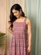 ANNI DESIGNER Women s Fit and Flare Calf Length Dress