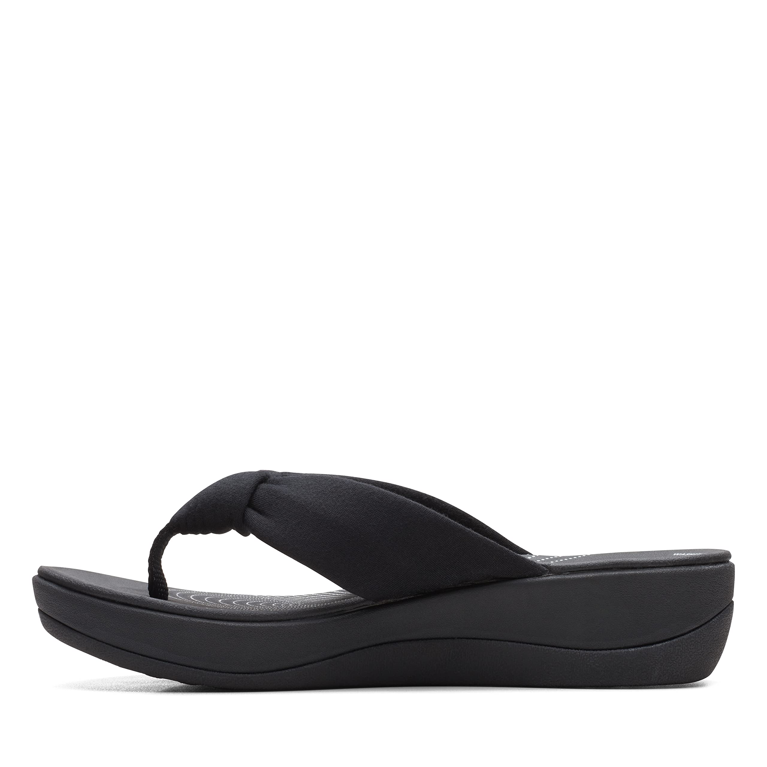 Clarks Women's Casual Sandal, Black/Black, 8