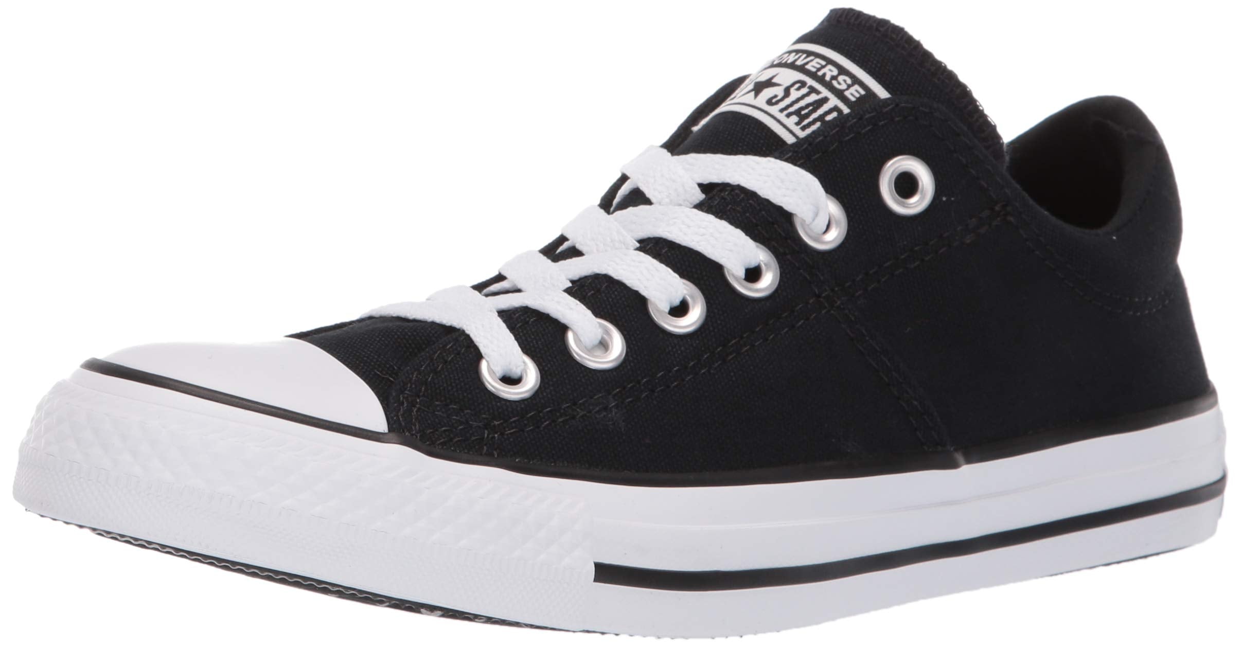 Converse Women's Chuck Taylor All Star Madison Low Top Sneaker, Black/White/Black, 9.5 M US