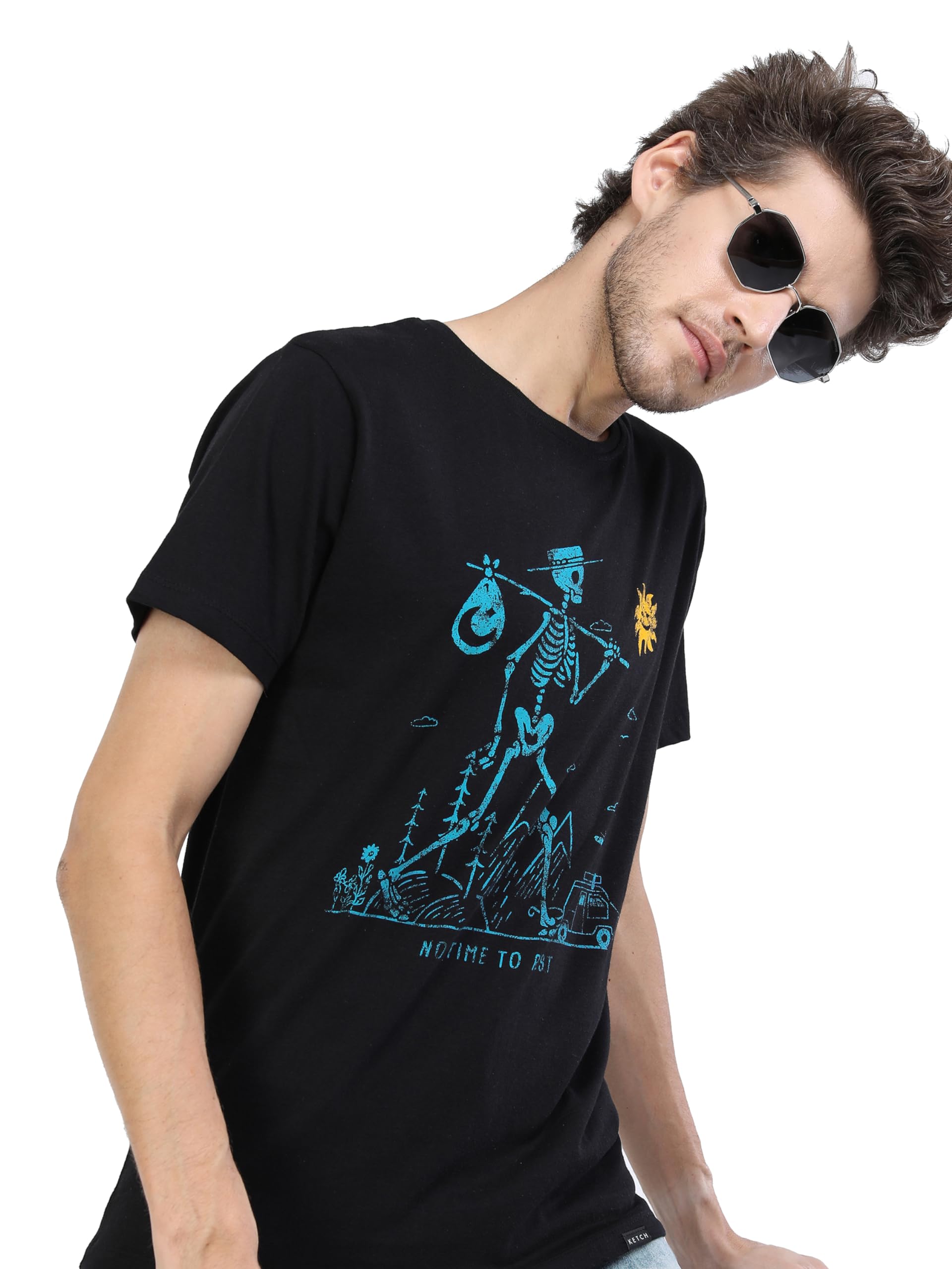 Ketch Mens T-Shirt Jet Black