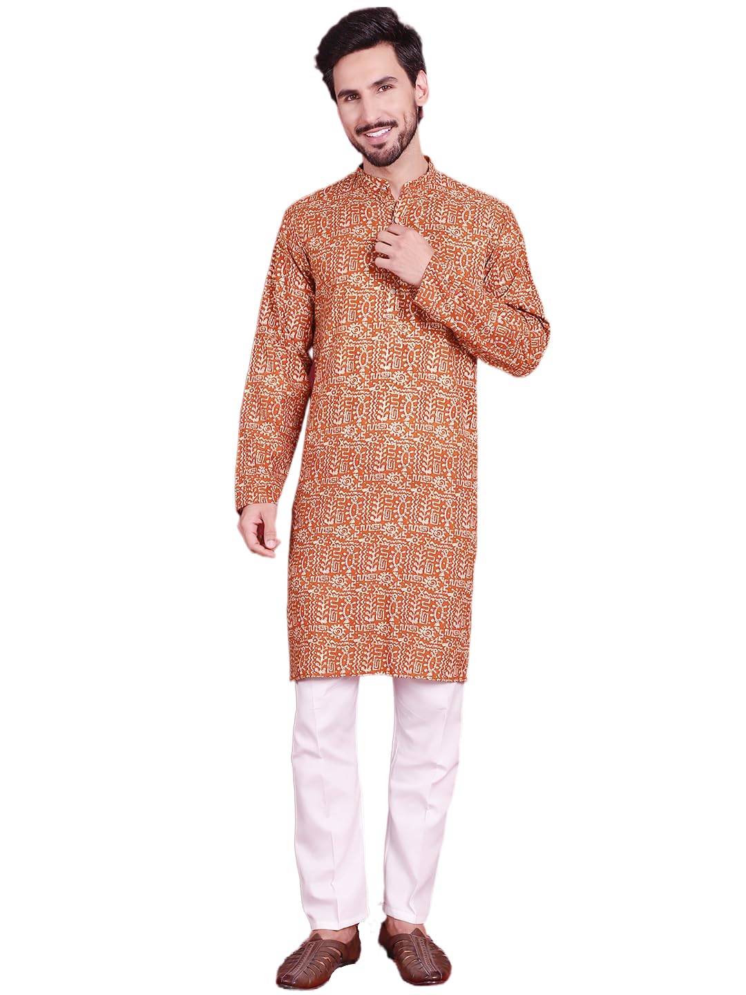 Jompers Mens Digital Printed Kurta Pyjama Set