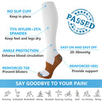 bropite Copper Compression Socks for Men & Women Circulation- 6 Pairs 20-30mmhg Support Compression Socks - Best for Running, At