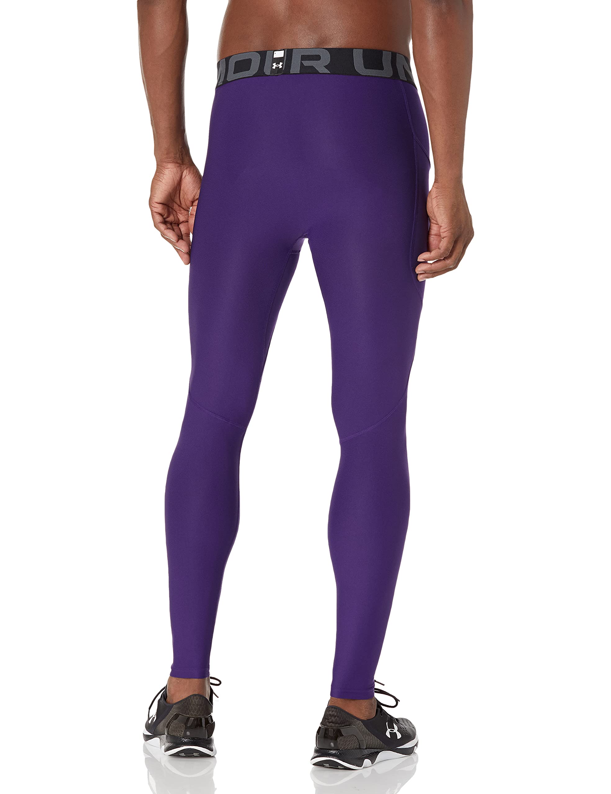 Under Armour Men's HeatGear Armour Leggings, Purple (500)/White, X-Large