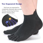Meaiguo Toe Socks No Show Running Five Finger Socks for Men Women 4 Pairs