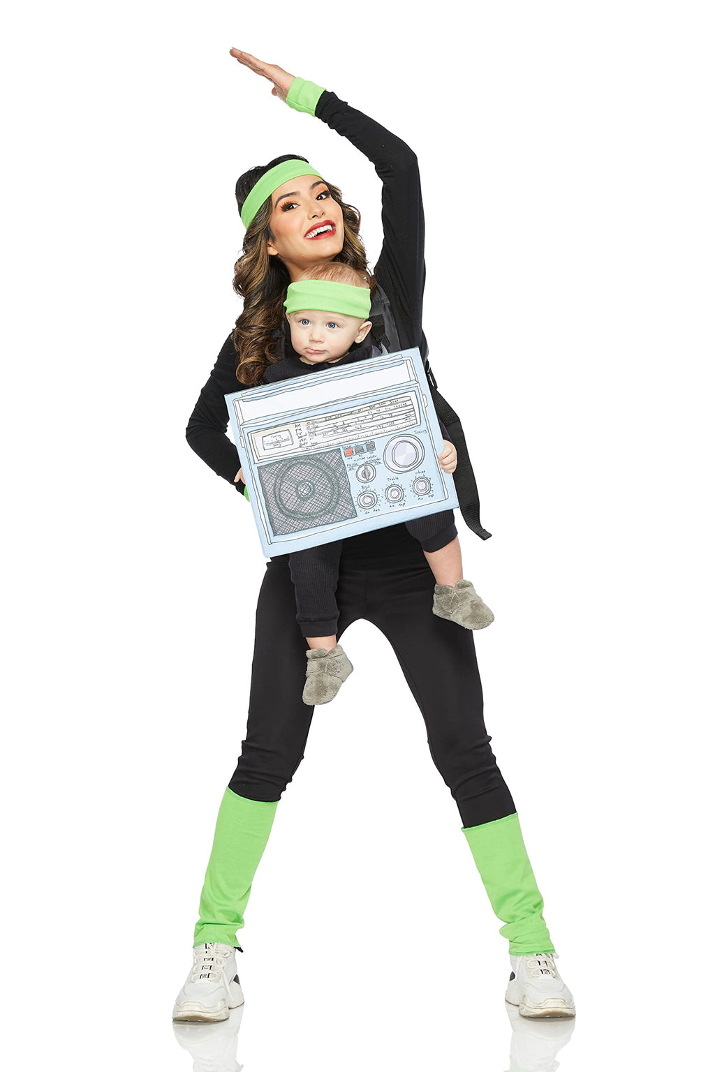 gym Instructor & Boombox Baby & Me costume