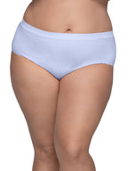 Fruit of the Loom Women's Fit Size Assorted Seamless Brief Underwear, 10 Pack, Brief-10 Pack-Blue/Purple/Grey, 11 Plus