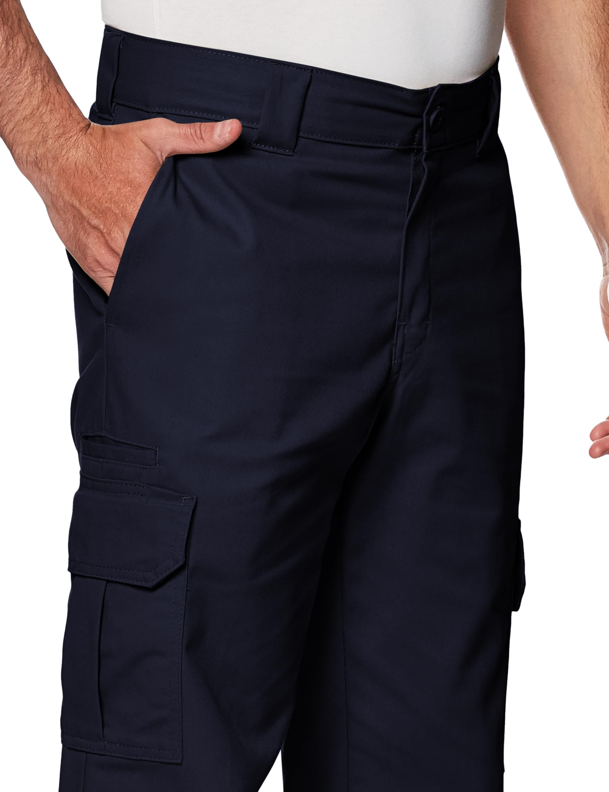 Dickies mens Regular Straight Stretch Twill Cargo work utility pants, Dark Navy, 34W x 34L US