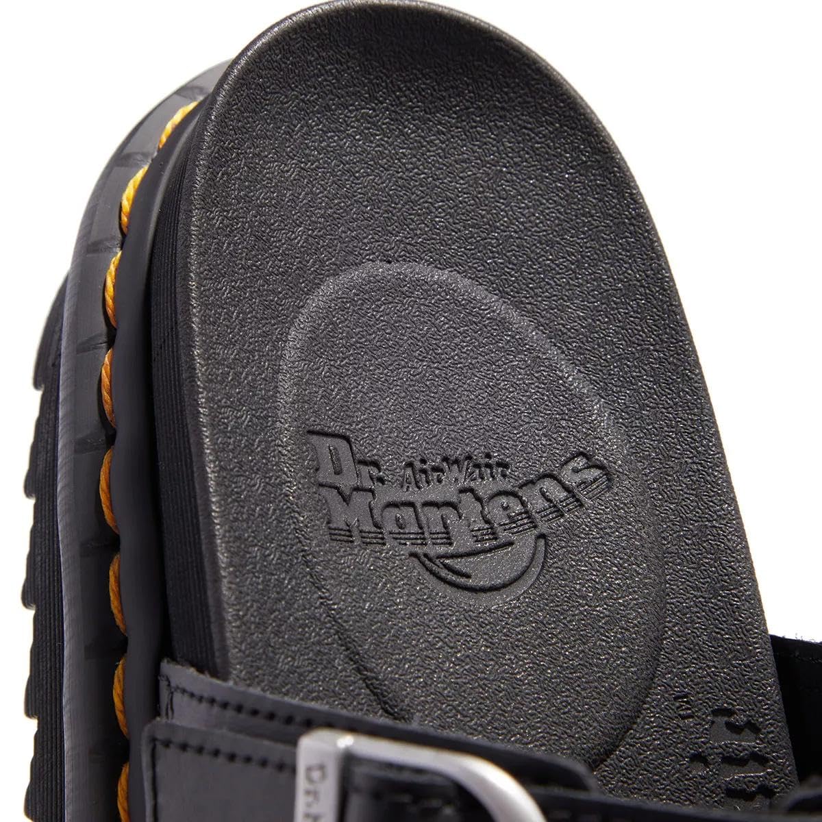 Dr. Martens Women's Slide Sandal, Black Hydro Leather, 7