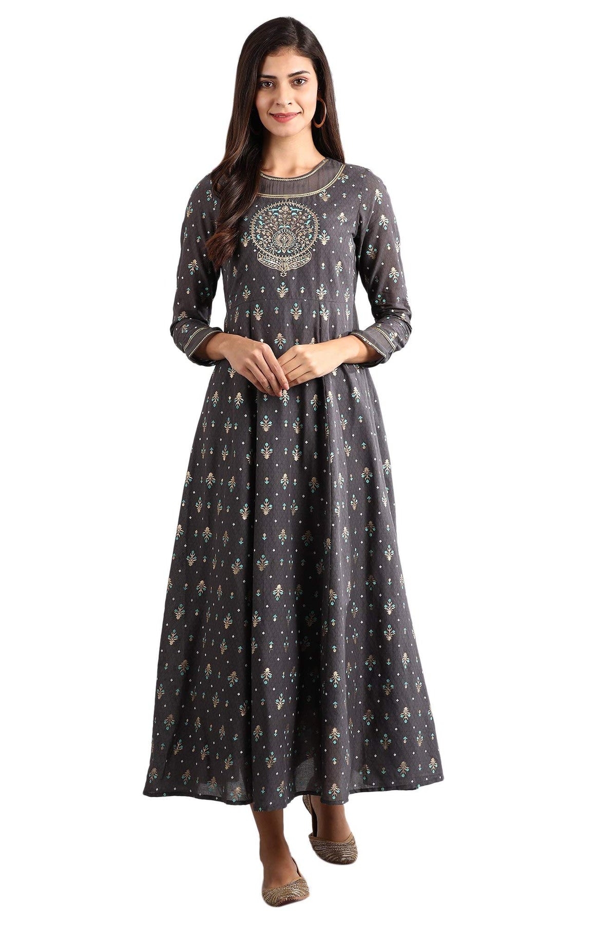 Aurelia WomenS Polyester Regular Dress (21Fea11367-501705_Grey_Xs)