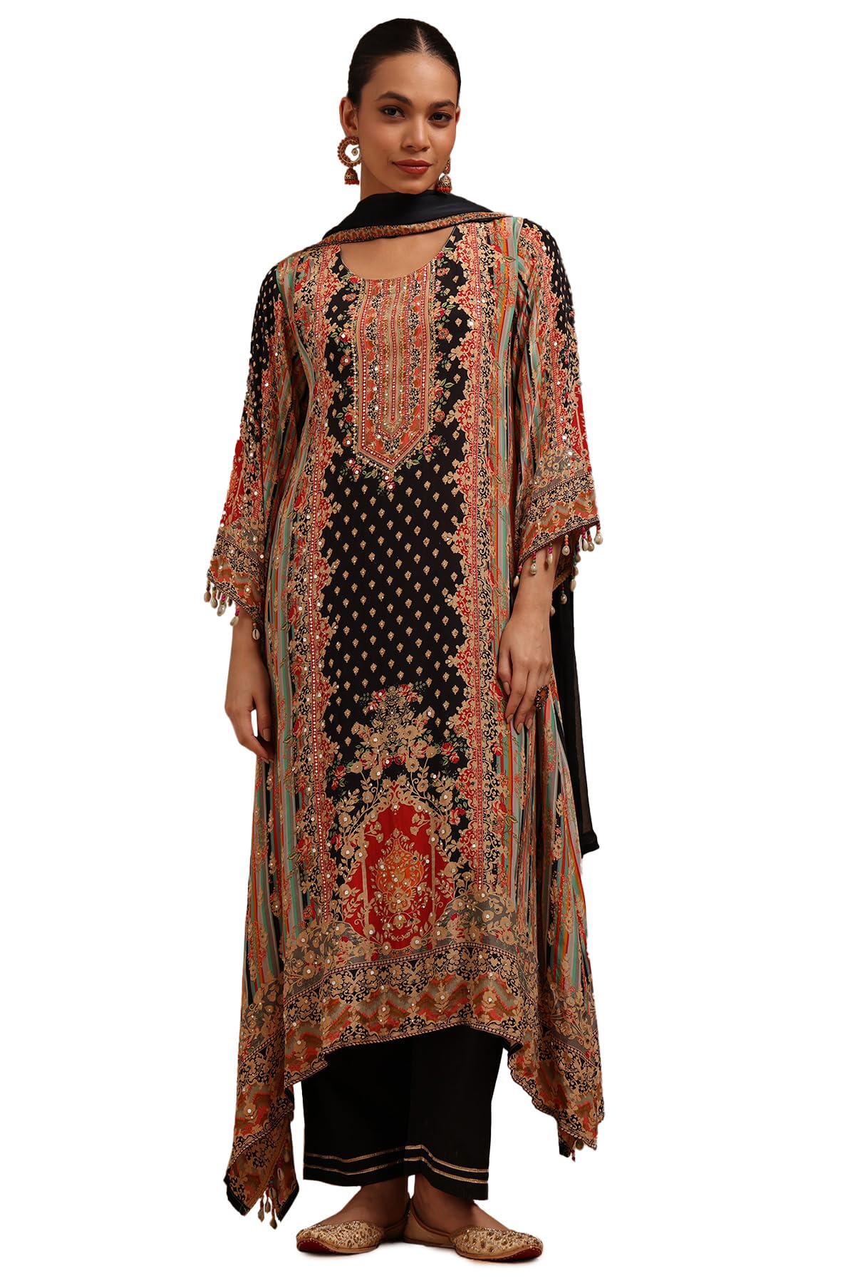 Soch Women Ethnic Motifs Suit Set with Mirror Work