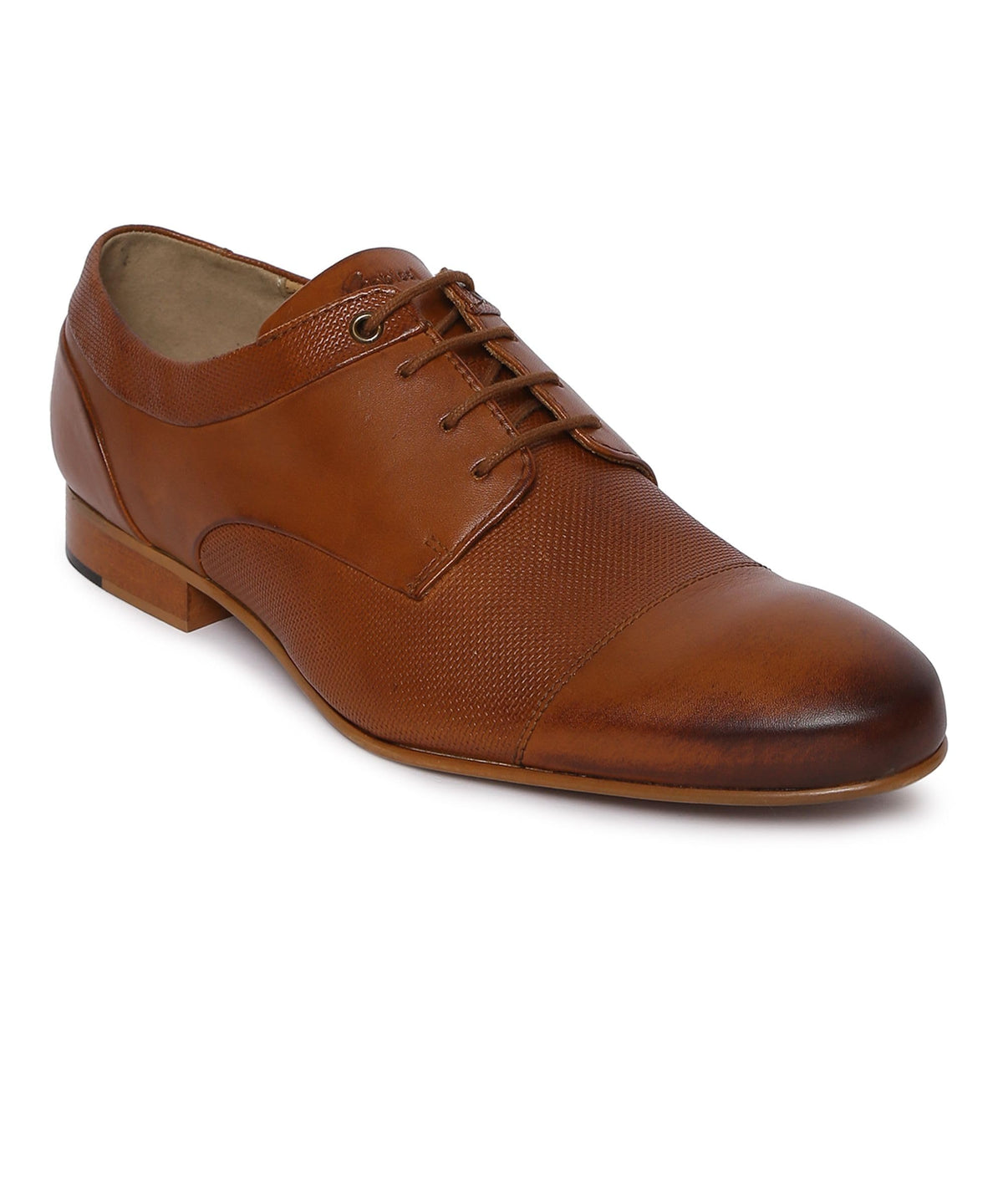 Gabicci Formal Shoes Tan Printed Leather Office Shoes, TUnit, Lace Up, Almond Tip Size Charterhouse (Size 44),(UK Size 10) 10