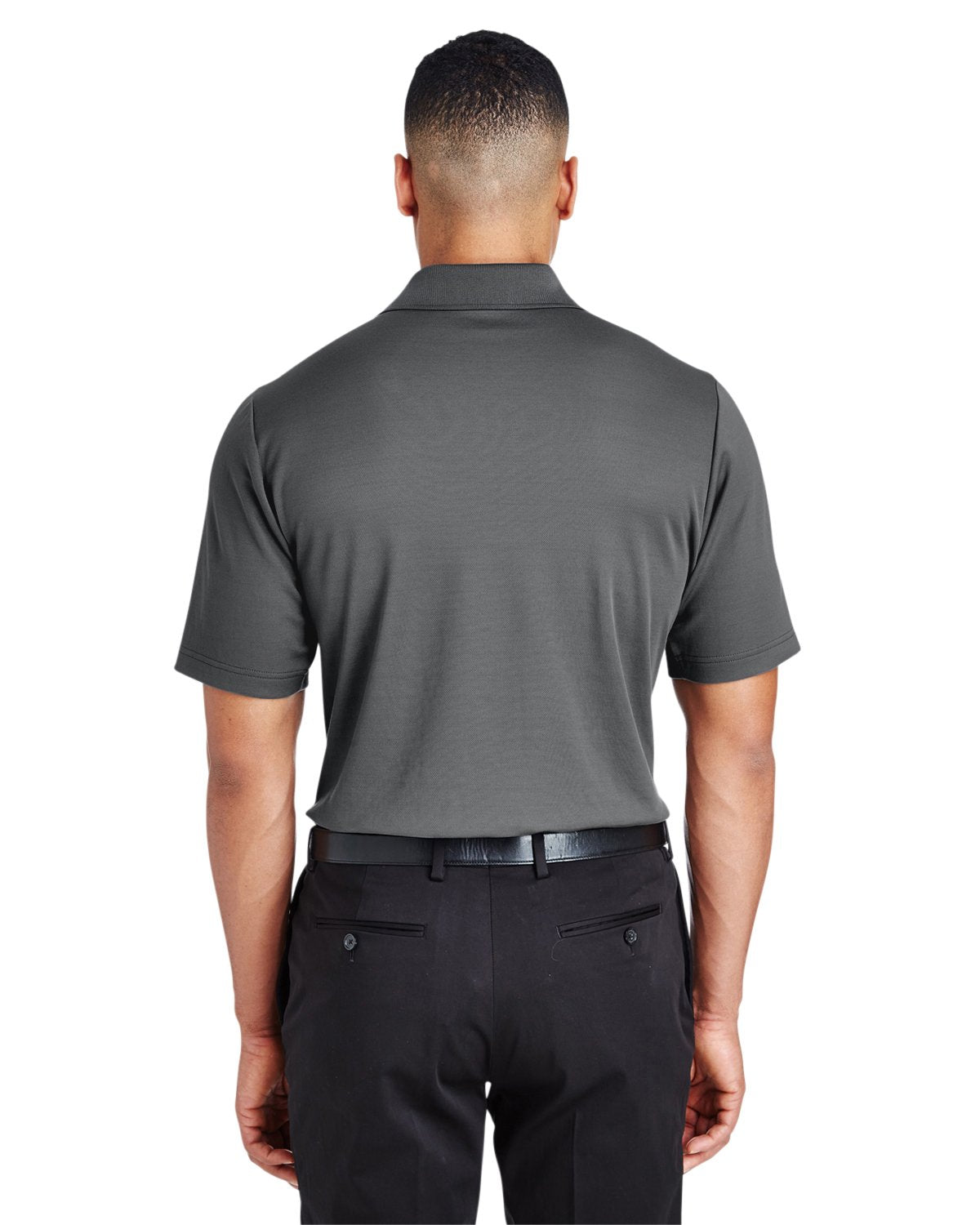 crownLux PerformanceMens Plaited Polo - gRAPHITE - 2XL(D0102H7NS18)