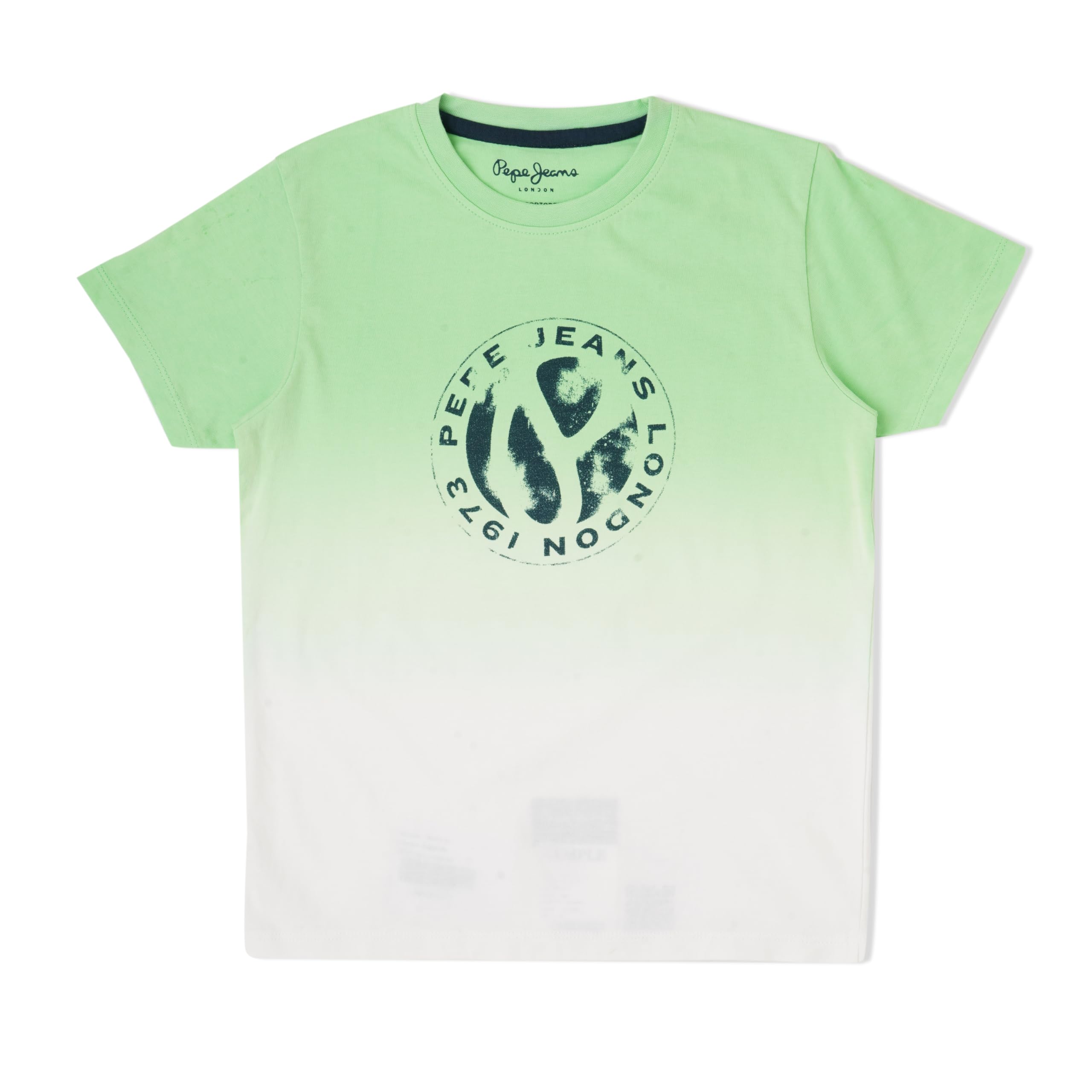 Pepe Jeans Boys Regular Fit Ombre Dyed T-Shirts Green
