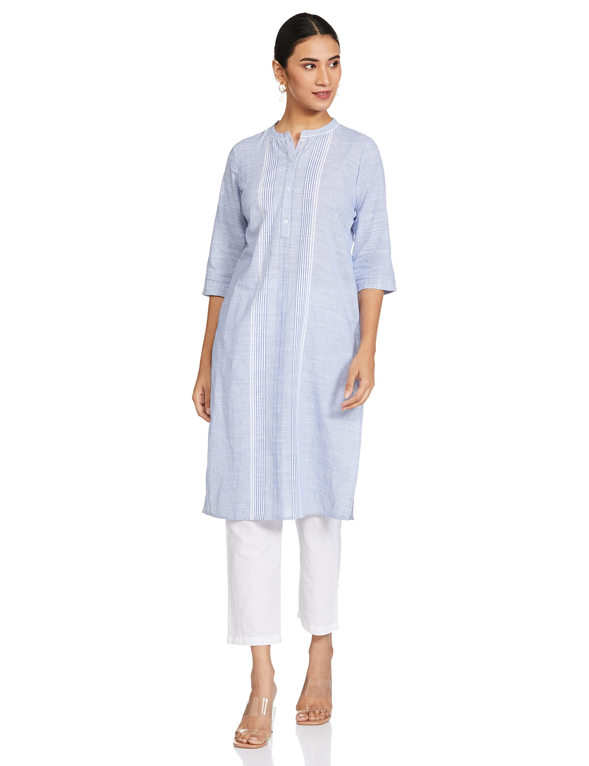 Aurelia Women'S Cotton Kurta & Pant (21Onas12609-702673_Blue_Xl)