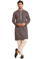 Jompers Mens Embroidered Viscose Kurta Set