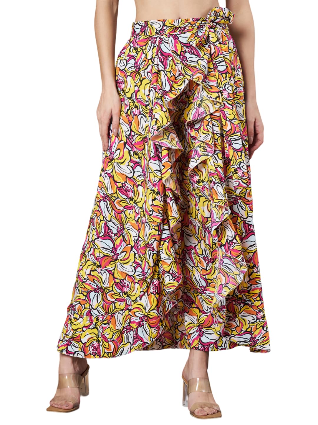 Kzully | Plazzo For Women | Floral Print Plazzo | Comfortable Elastic | Beautiful Flower Priting | Stylish Colour | Multicoloure