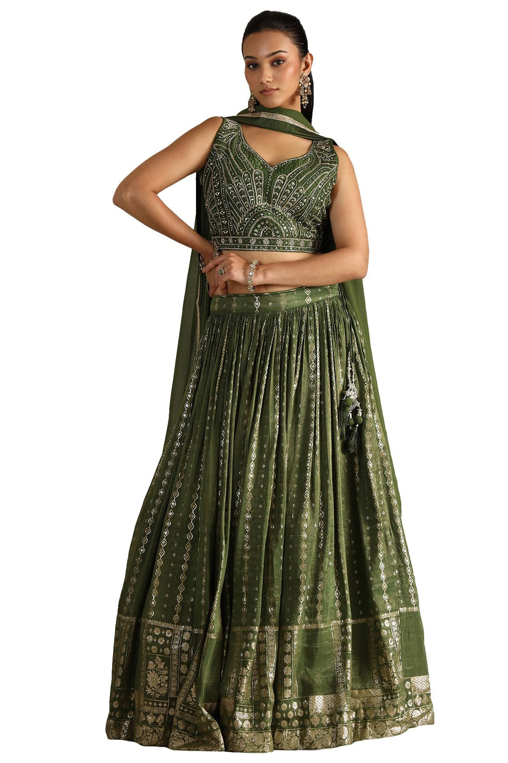 Soch Women Brocade Embroidered Ethnic Wear