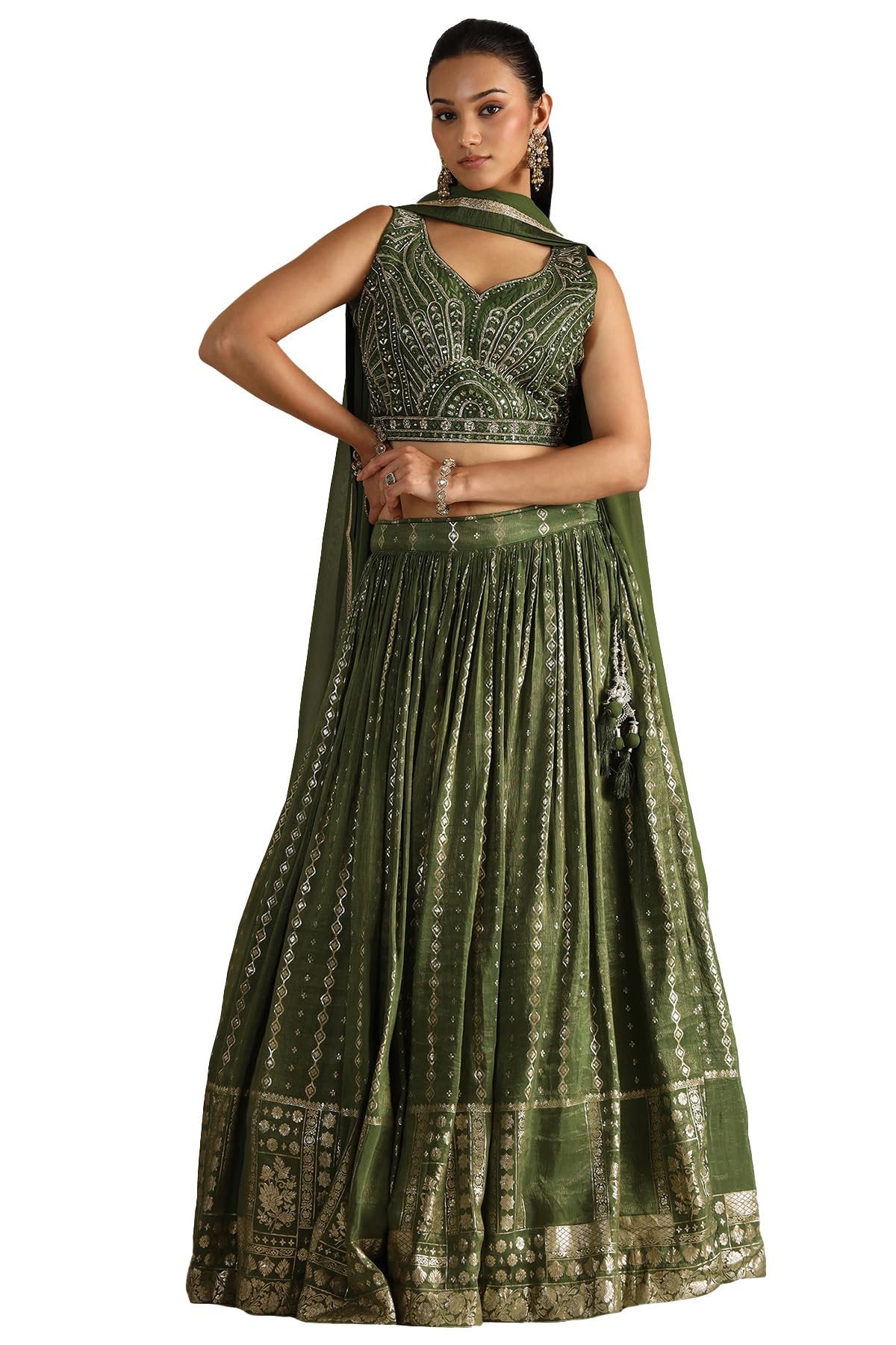 Soch Women Brocade Embroidered Ethnic Wear