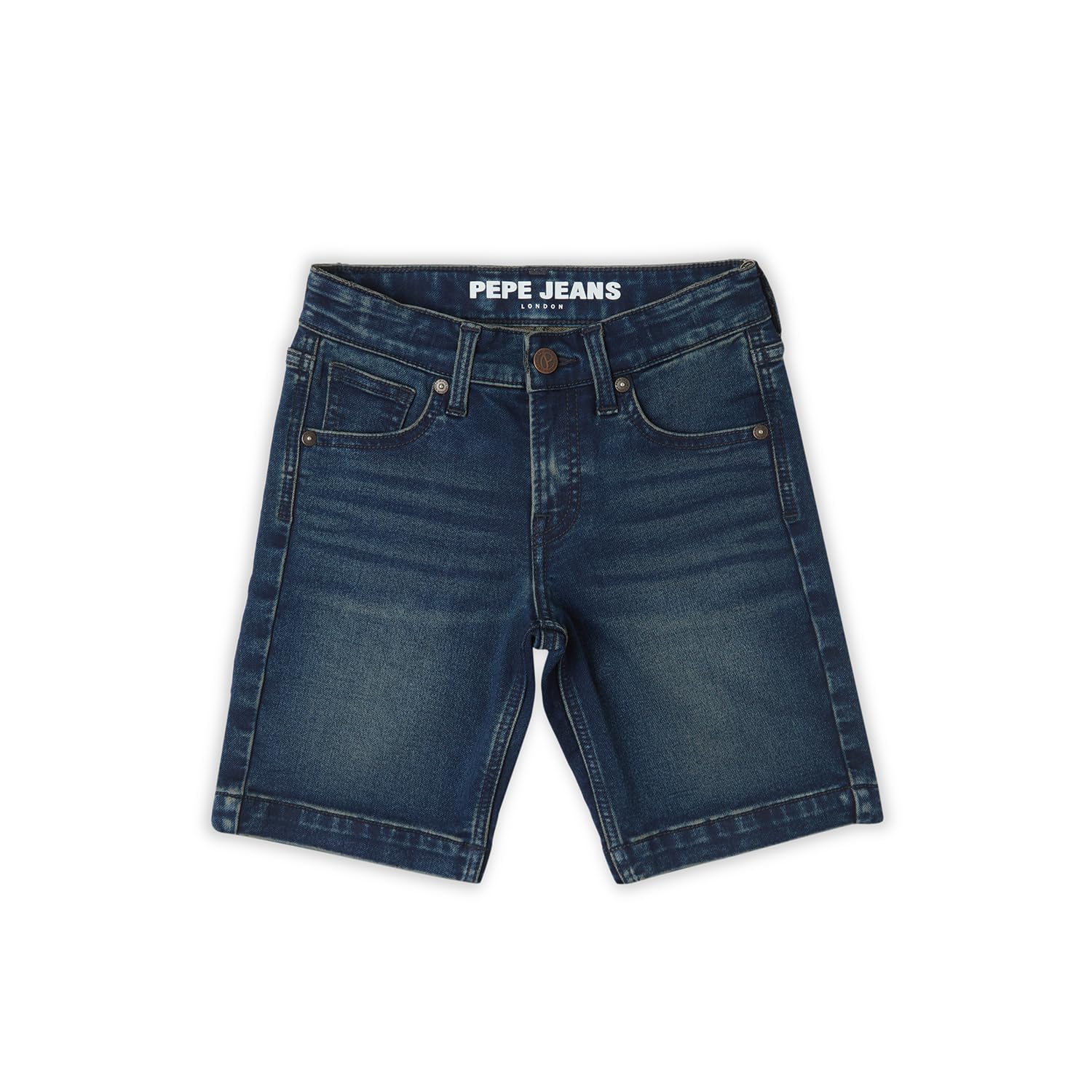 Pepe Jeans BoyS Boyfriend Shorts (Pb800797Q03_Dark Used Indigo Blue