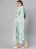 Anni Designer Cotton Women Casual Style Kurta With Pant & Dupatta