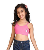 Kyda Kids Girls Antibacterial Printed Cotton Non Padded, Beginners Bra For Girls