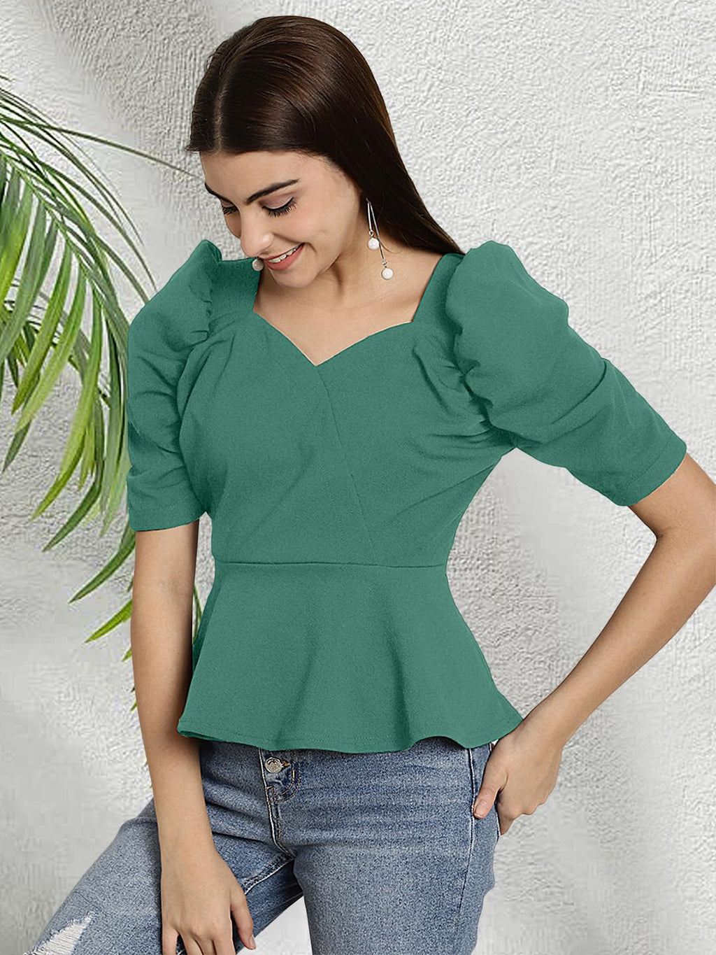 Tee Projekt Solid Stylish Casual Slim Fit Top & Tunic for Women & Girls| Trendy Western Tops for Women Stylish