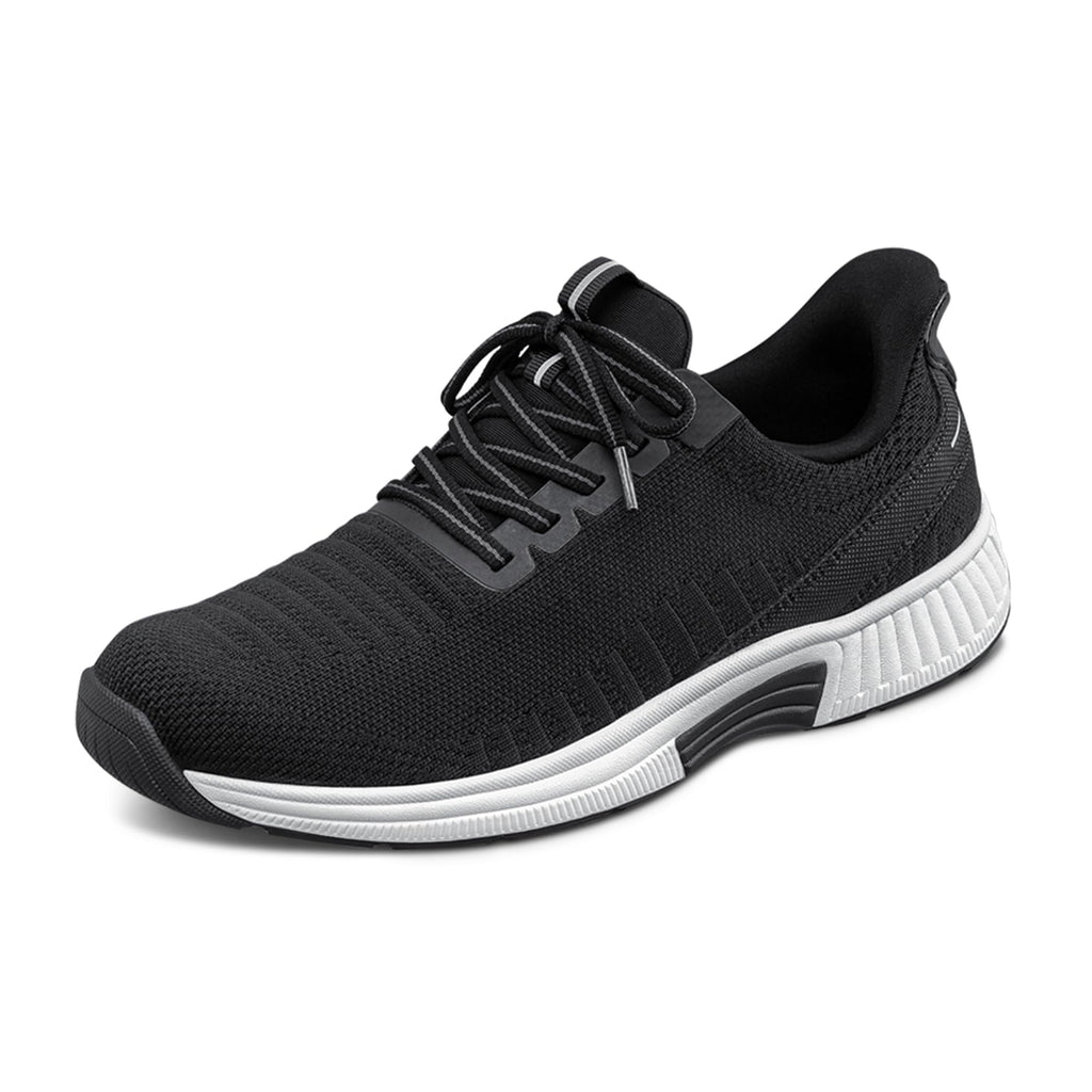 Orthofeet Women's Orthopedic Black Knit Kita Hands-Free Sneakers, Size 9.5 Wide