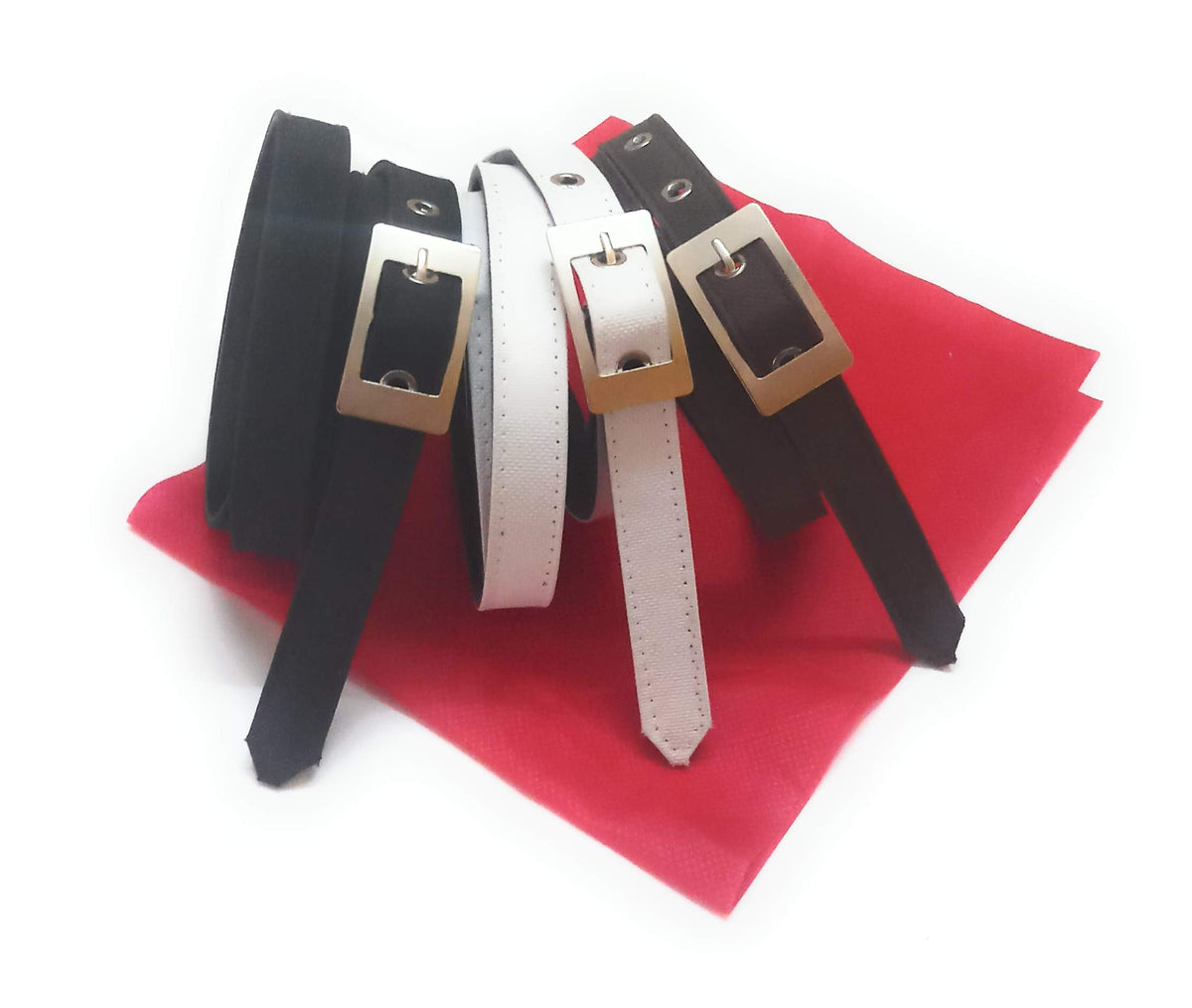 Generic Xxxl Oversize Plus Size Ladies Formal Casual Denim Material Jeans Belt 3Pcs Black White Brown 3