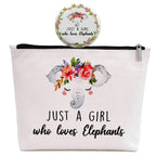 GevGuxLuo Elephants Gifts for Elephants Lover, Birthday Gift for Best Friend Sister, Elephant Accessories, Animal Lovers Makeup 