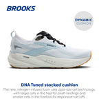 Brooks Mens Glycerin 22 Neutral Running Shoe - Bright White/Winter Sky/Black - 11.5 Medium