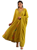 Libas Art Printed Muslin Anarkali Kurta set for Women (49822AS)