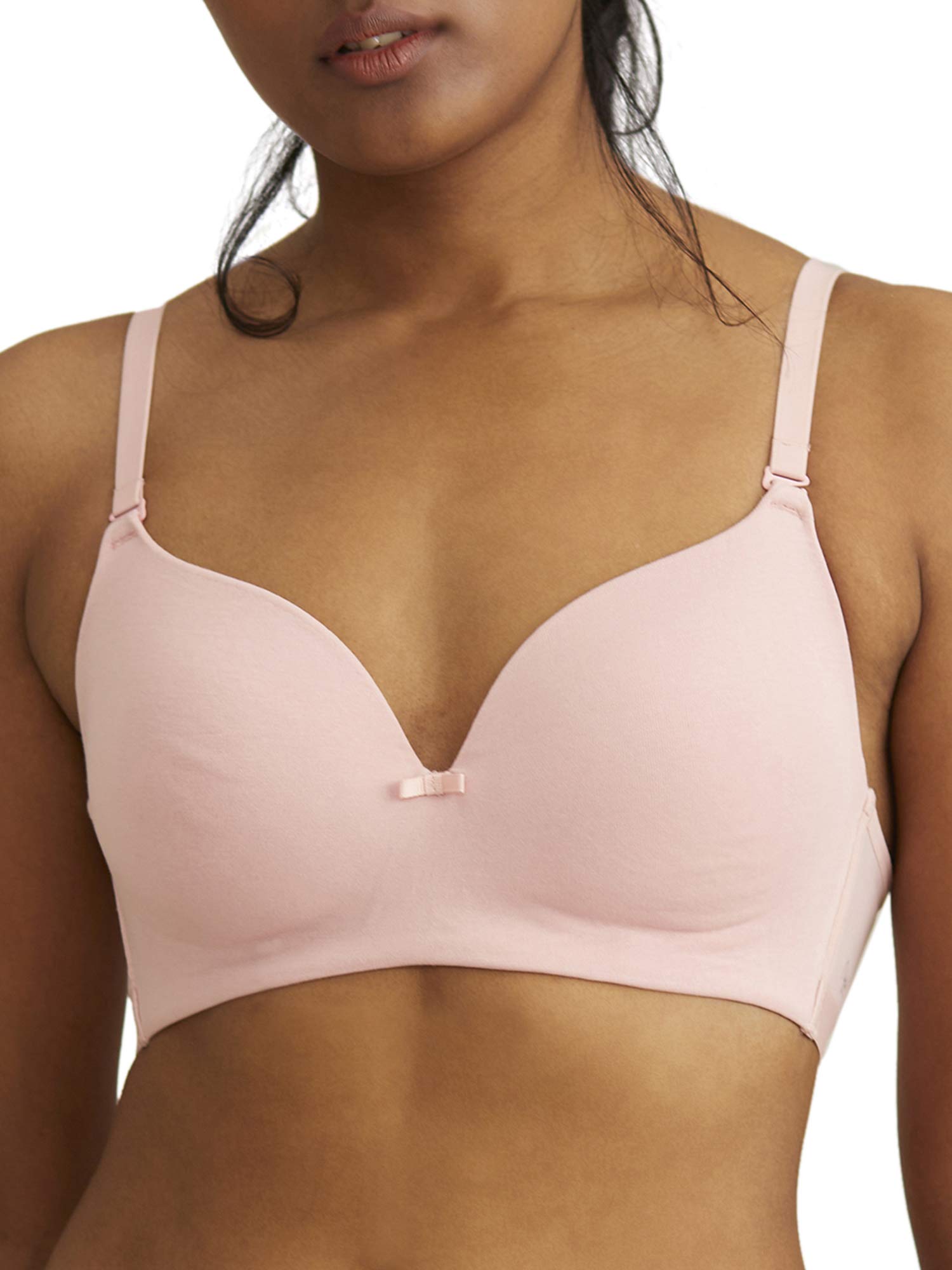 Nykd WomenS Cotton Lightly Padded Seamless Wire Free Everyday T-Shirt Bra For Women Daily Use Wireless, 3/4Th Coverage Bra, Nyb