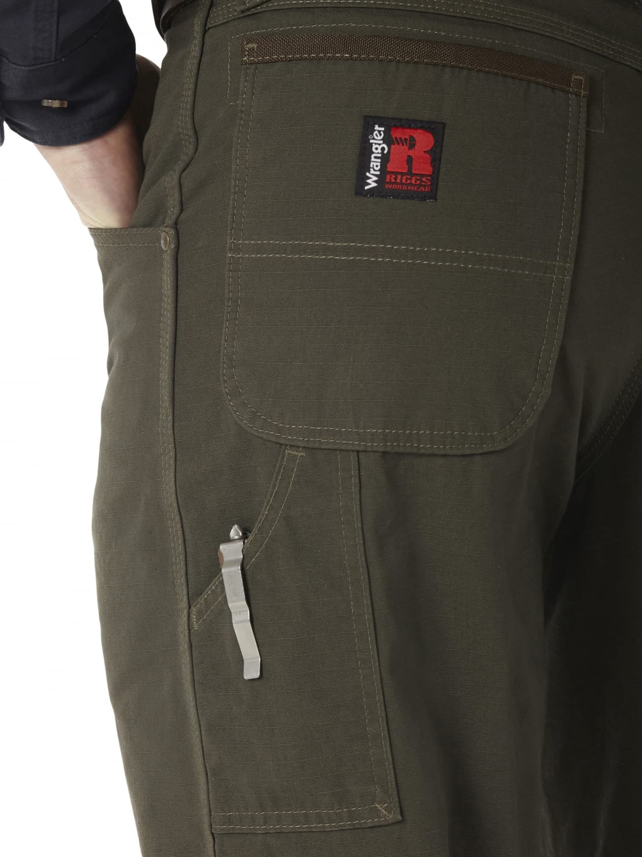 Wrangler Riggs Workwear mens Ripstop Carpenter jeans, Loden, 32W x 34L US