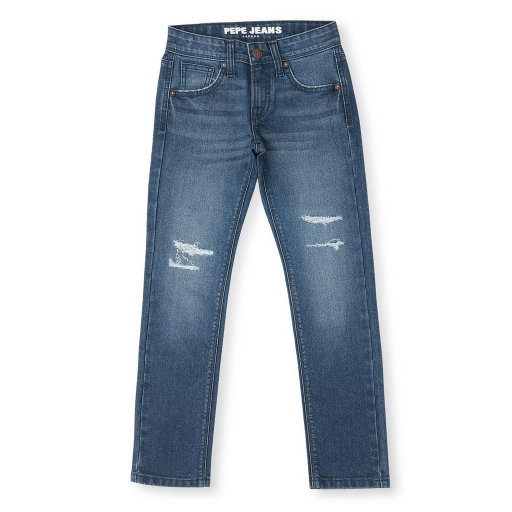 Boys Blue Mid Rise Slim Fit Jeans
