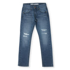 Boys Blue Mid Rise Slim Fit Jeans