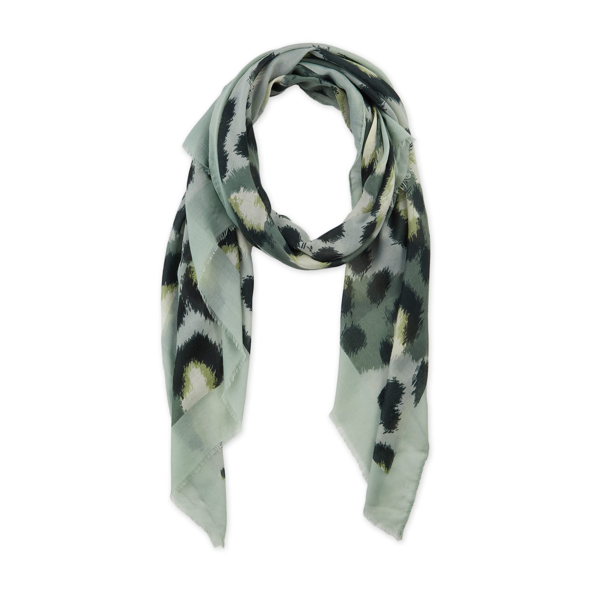 LEOPARD PRINT SCARF - GREEN