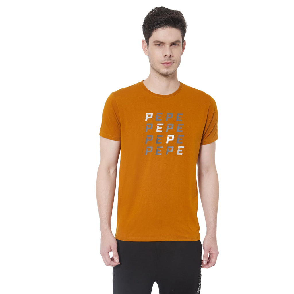 Pepe Jeans MenS Solid Fitted T-Shirt (Pm508861_Burgundy Xl)