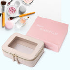 Pinkmik Clear Makeup Bag Travel Case Portable transparent Cosmetic Bag Clear Travel Toiletry Bag Skincare Bag Makeup Bag